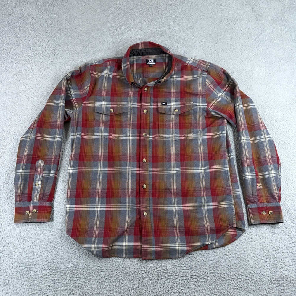 LMC Shirt Mens L Plaid Flannel Outdoor Work Skater Loser Machine Company